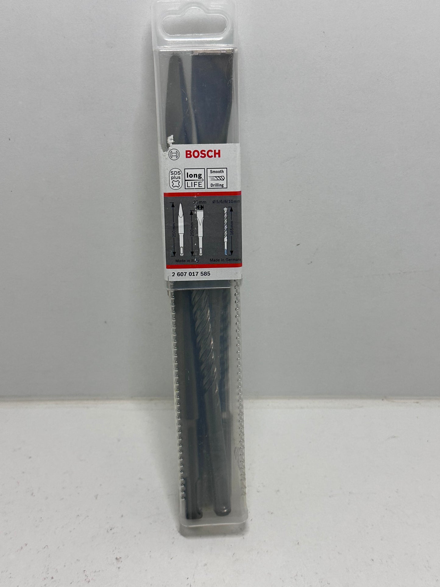 Coffret de 6 forets et burins pour marteau perforateur Bosch Professional 2607017585 SDS Plus-5 (pour béton et maçonnerie ; accessoires : marteau perforateur