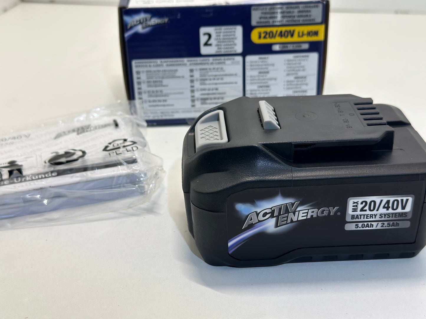 Batterie 20/40 v puissance variable 2,5-20v et 5ah-40v ACTIV ENERGY
Neuf