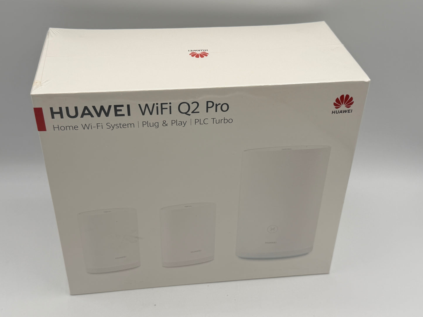 HUAWEI Wi-Fi Q2 Pro (1 Base + 2 Satellites) Système Hybride Maillé 5GHz et CPL Un Réseau Unique Plug & Play Faible Latence Gigabit Powerline Ports GE Optimisation Wi-Fi 5GHz