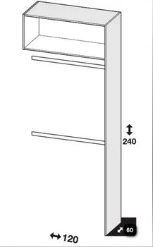 Penderie extensible armoire SPACEO Home, blanc H.240 x l.120 x P.60 cm
