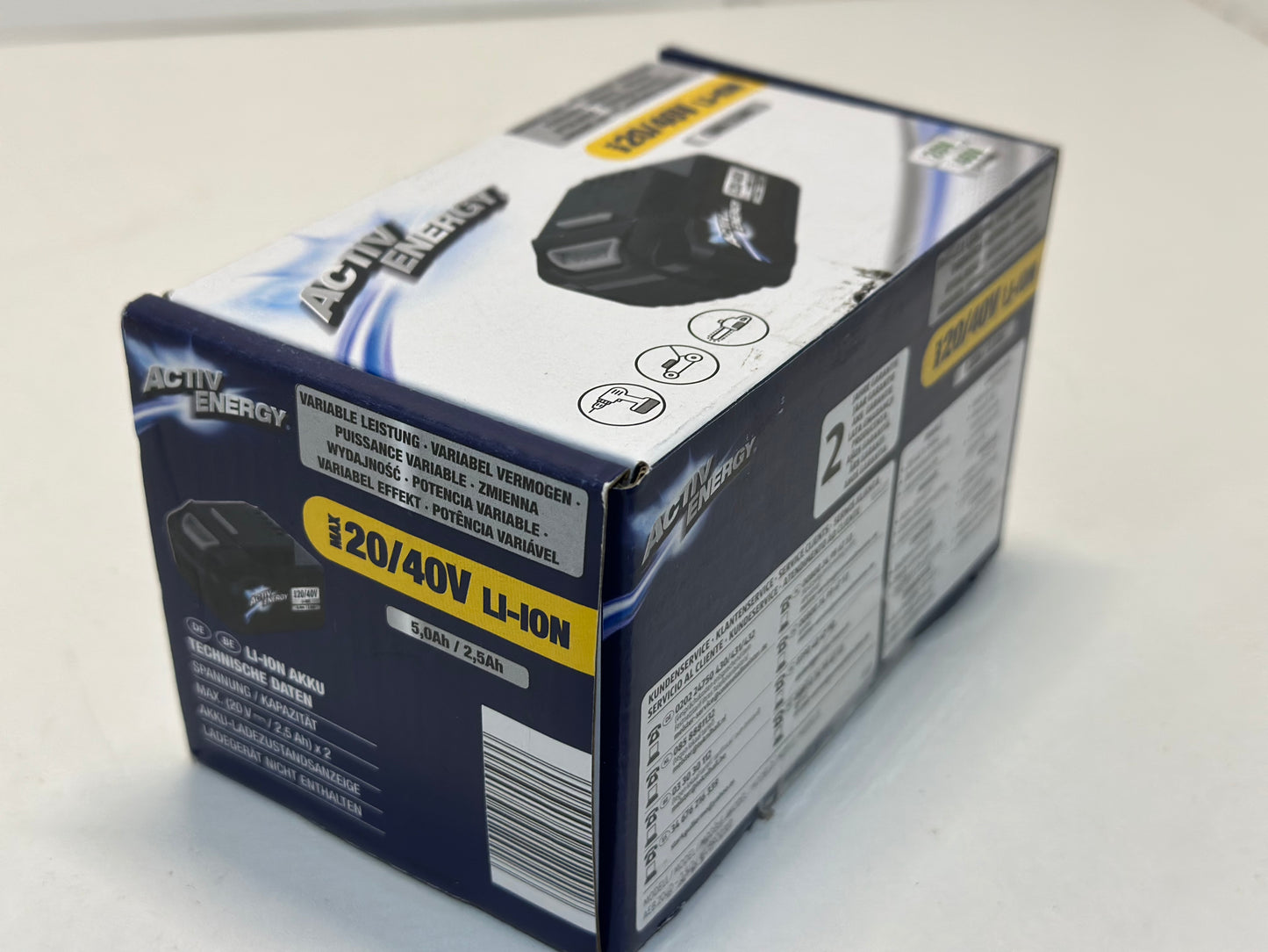 Batterie 20/40 v puissance variable 2,5-20v et 5ah-40v ACTIV ENERGY
Neuf