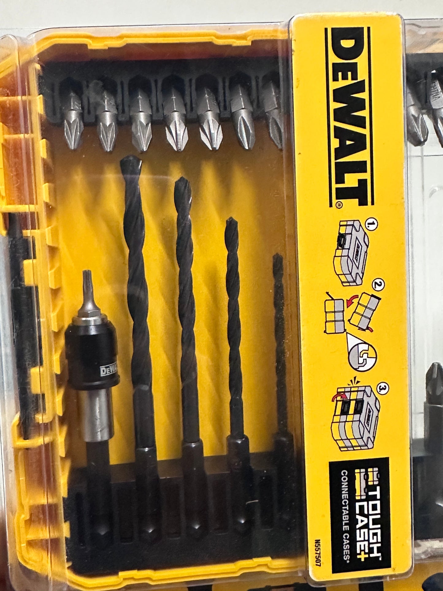 DeWalt DT70708-QZ Coffret Toughcase Coffret 25 Pièces - Embouts de Vissage et Forets Métal - Pour Perceuse-Visseuse Argent