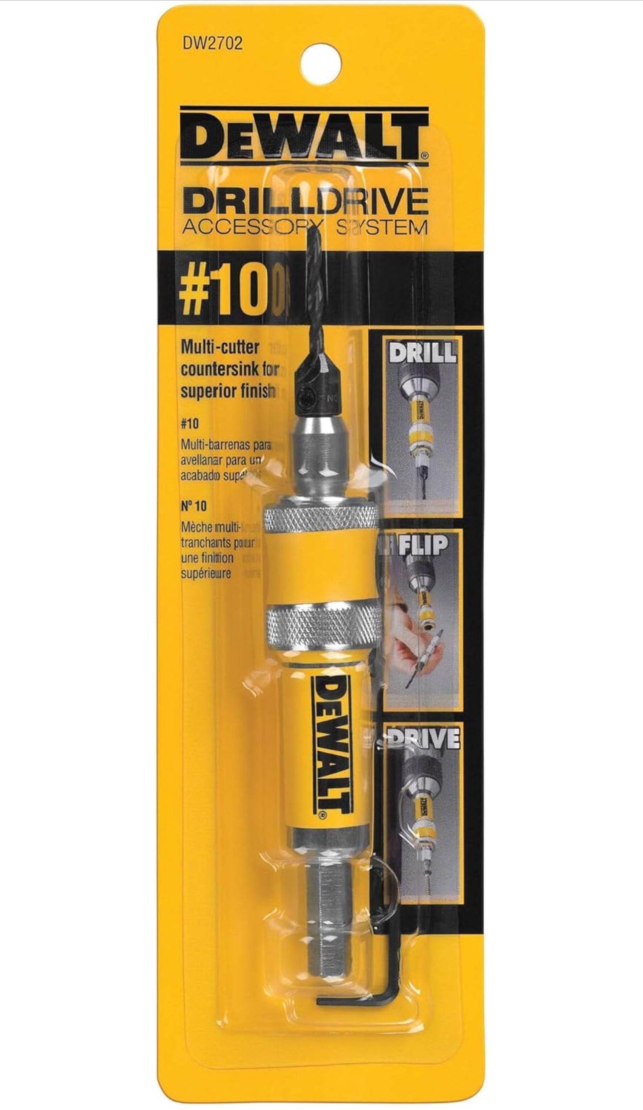 DEWALT Kit d'entraînement pour perceuse (DW2702), jaune
