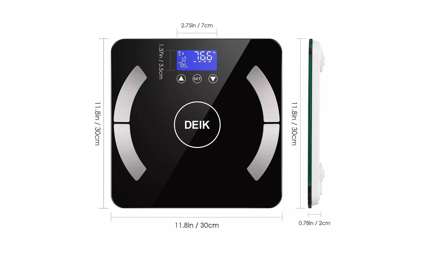DEIK Body Fat Scale, Bluetooth Bathroom Scale with Smartphone APP
