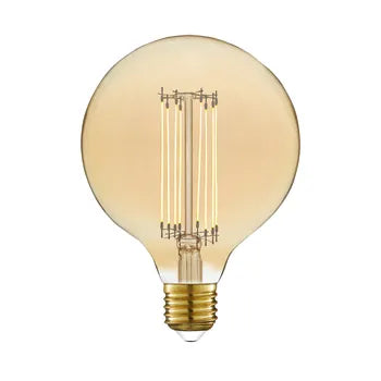 Ampoule led filament carbone, globe 125mm, E27, 45W, blanc très chaud, LEXMAN