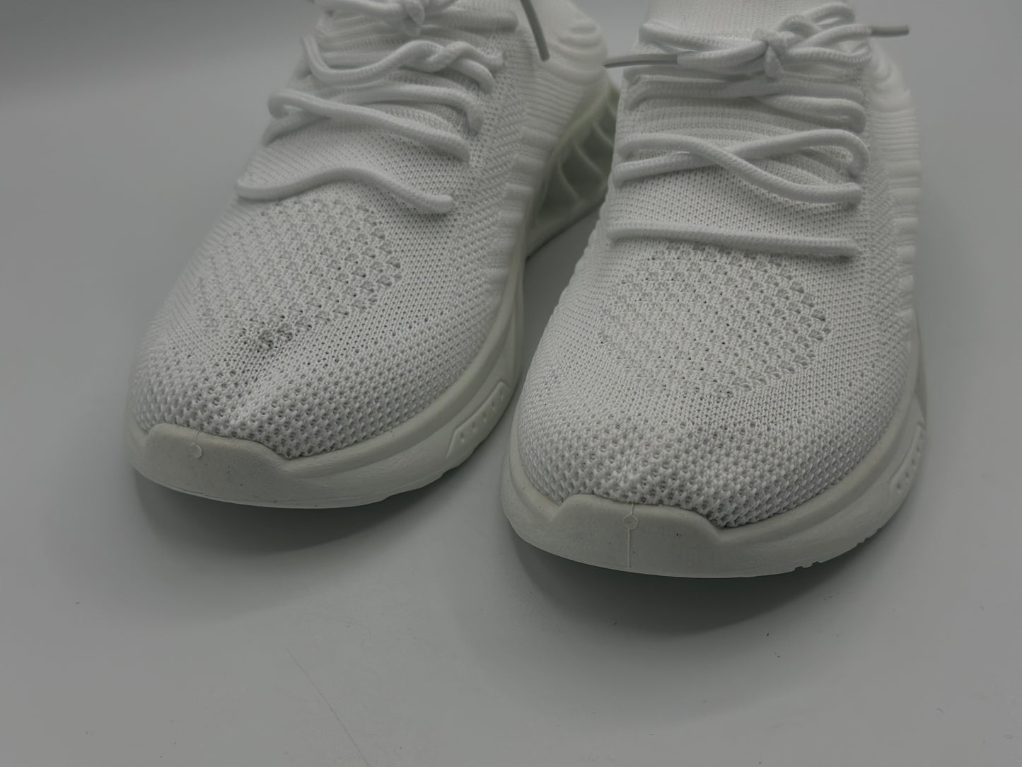 Semelles intérieures en dentelle pour homme - Maille souple - Couleur tendance - Chaussures de sport décontractées respirantes et solides - Pour la course à pied, blanc, 40