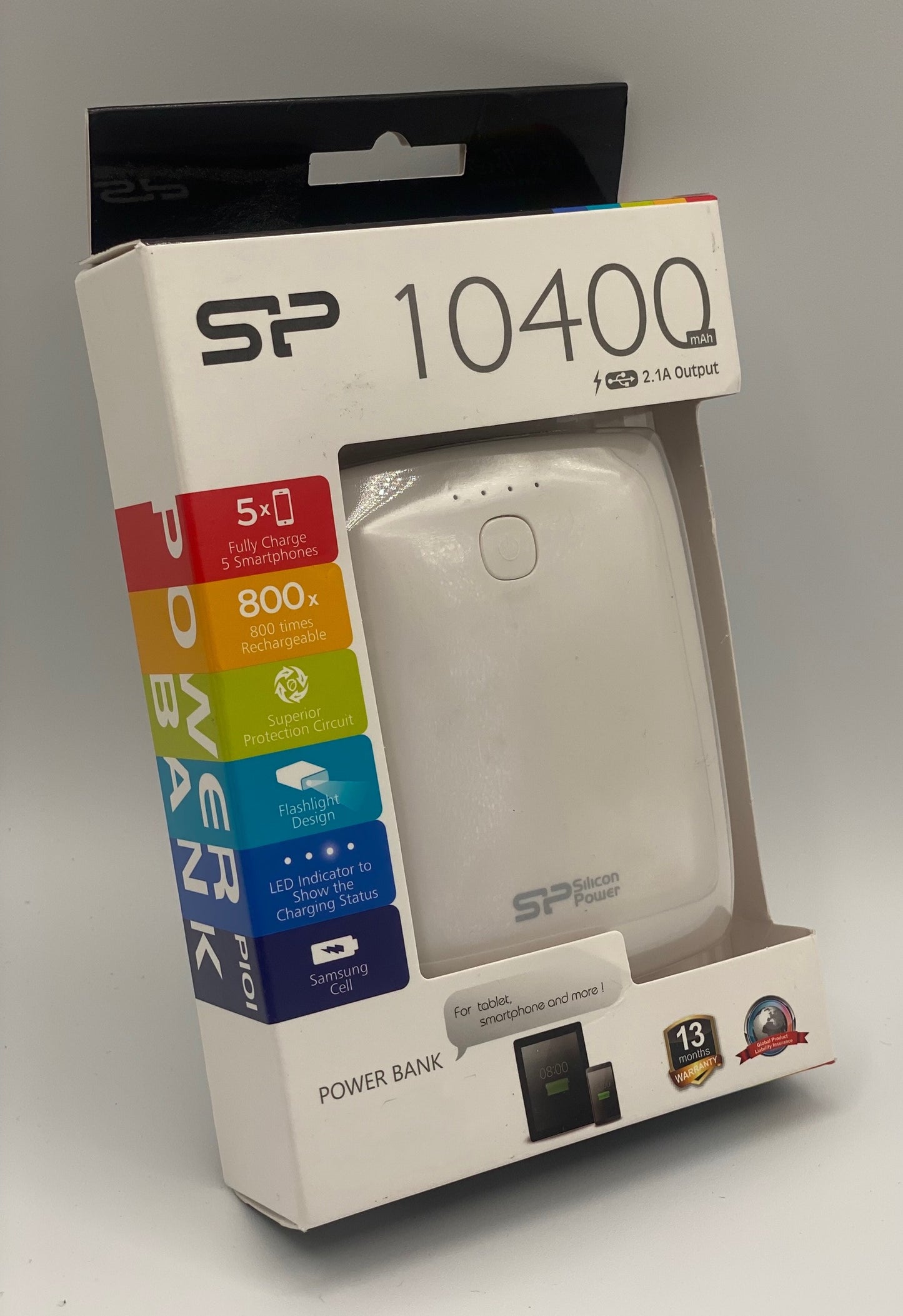 Silicon Power P101
Silicon Power P101, Blanc, Universel, Micro-USB, 10400 mAh, CC, 5 V