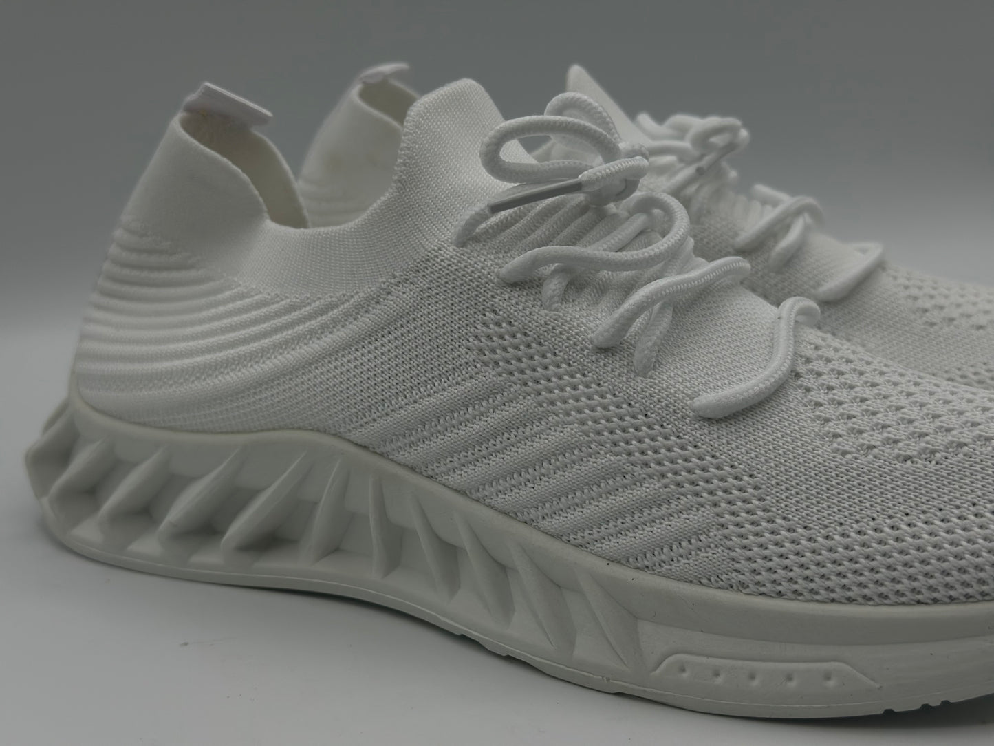 Semelles intérieures en dentelle pour homme - Maille souple - Couleur tendance - Chaussures de sport décontractées respirantes et solides - Pour la course à pied, blanc, 40