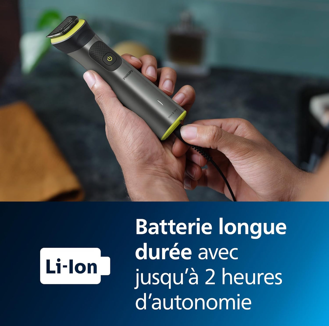 Philips Multigroom Series 7000 - Tondeuse tout-en-un équipée de 14 sabots pour le visage, la tête et le corps, et 21 hauteurs de coupe (de 0,5 à 16 mm) pour une précision ultime (modèle MG7930/15)