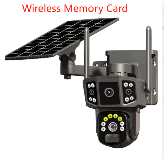Caméra de surveillance 4G, carte SIMpanoramique à écran solaire extérieur