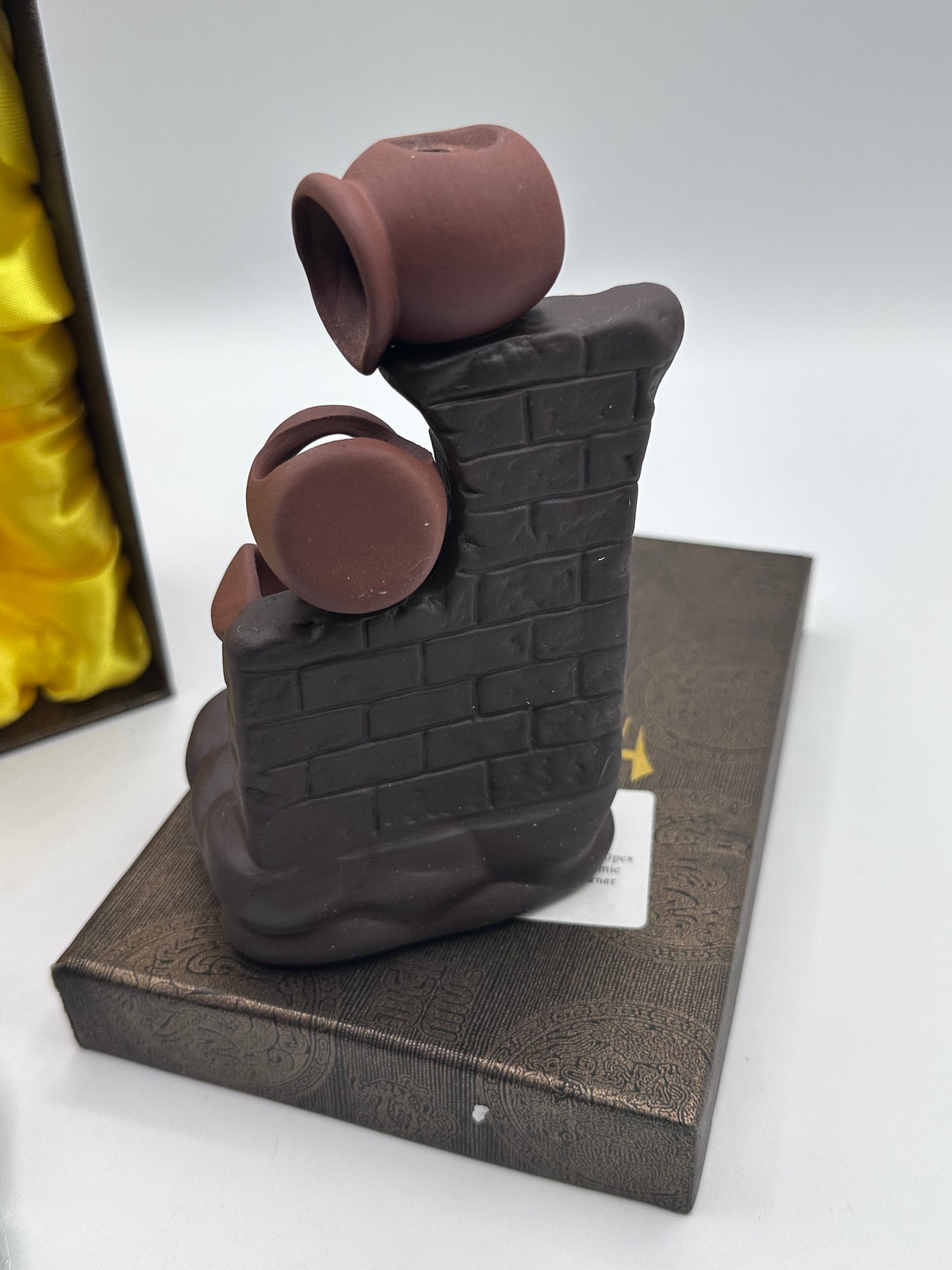 Porte-encens Citrouille Marron, Porte-encens en céramique avec 20 cônes d'encens à refoulement, refoulement d'encens pour brûleur d'encens à refoulement