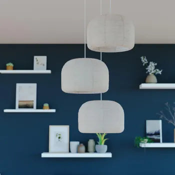 Suspension Linden, acier, beige, Diam.60 cm INSPIRE, E27 neuf