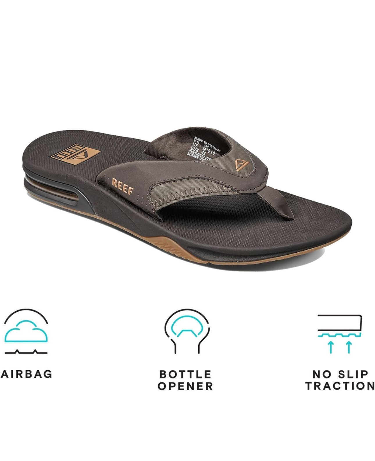 Reef Fanning, Tongs homme avec décapsuleur confortable neuves taille 44