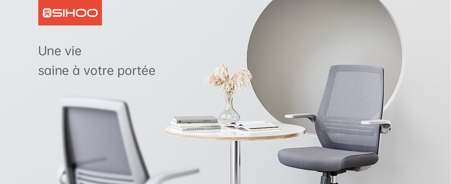 Chaise de Bureau rotative à 360 °, Siege de Bureau Ergonomique en Maille avec Support Lombaire Confortable