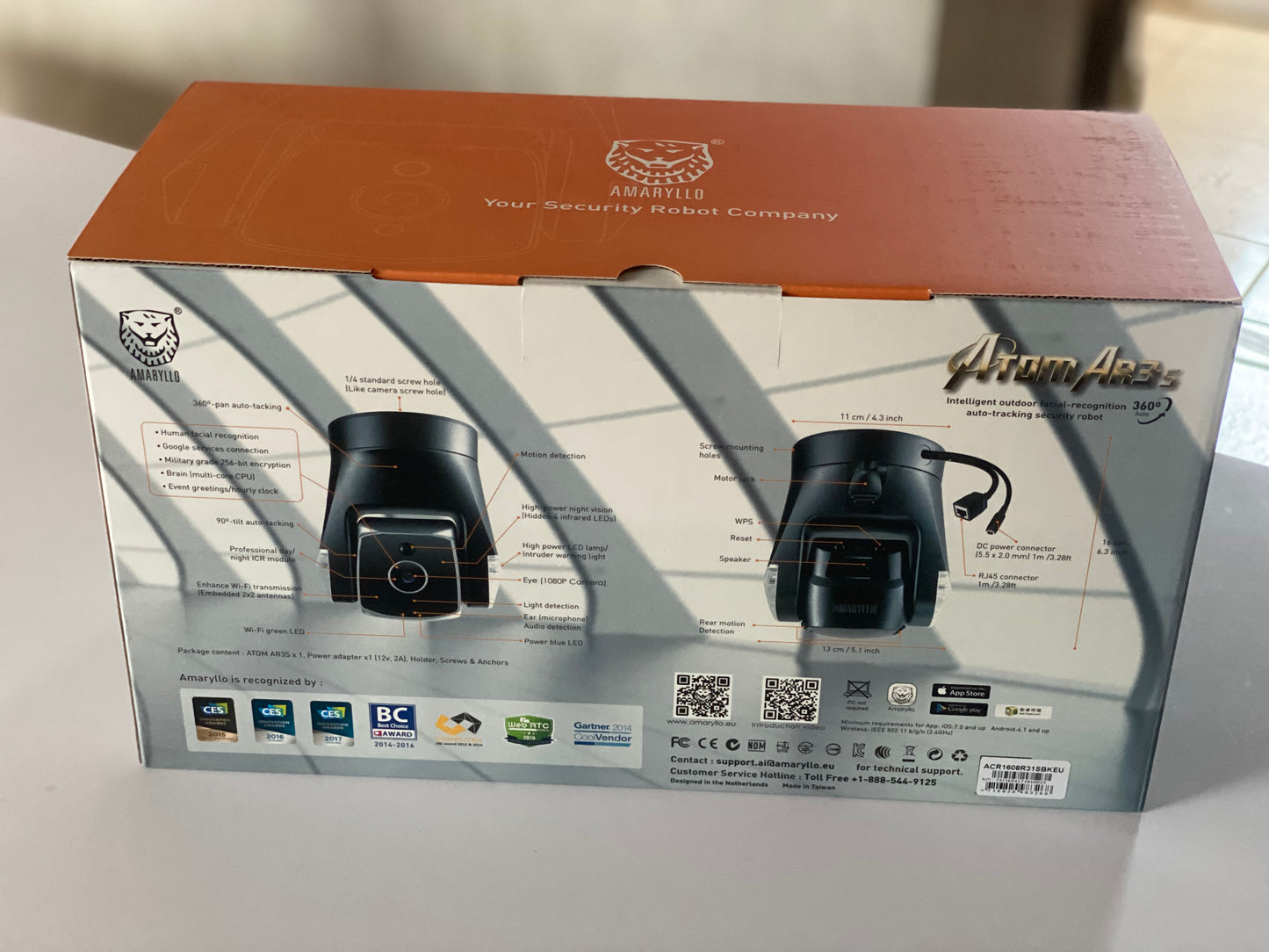 Caméra Amaryllo Arès Pro réseau dôme extérieure full hd jour/nuit autonome sans fil détection de bruits suivi automatique