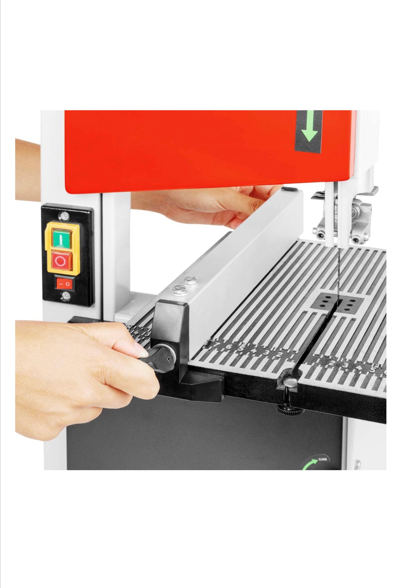 Scie à ruban 250W 1400rpm, 960m/min, table inclinable de haute précision à 45° neuve