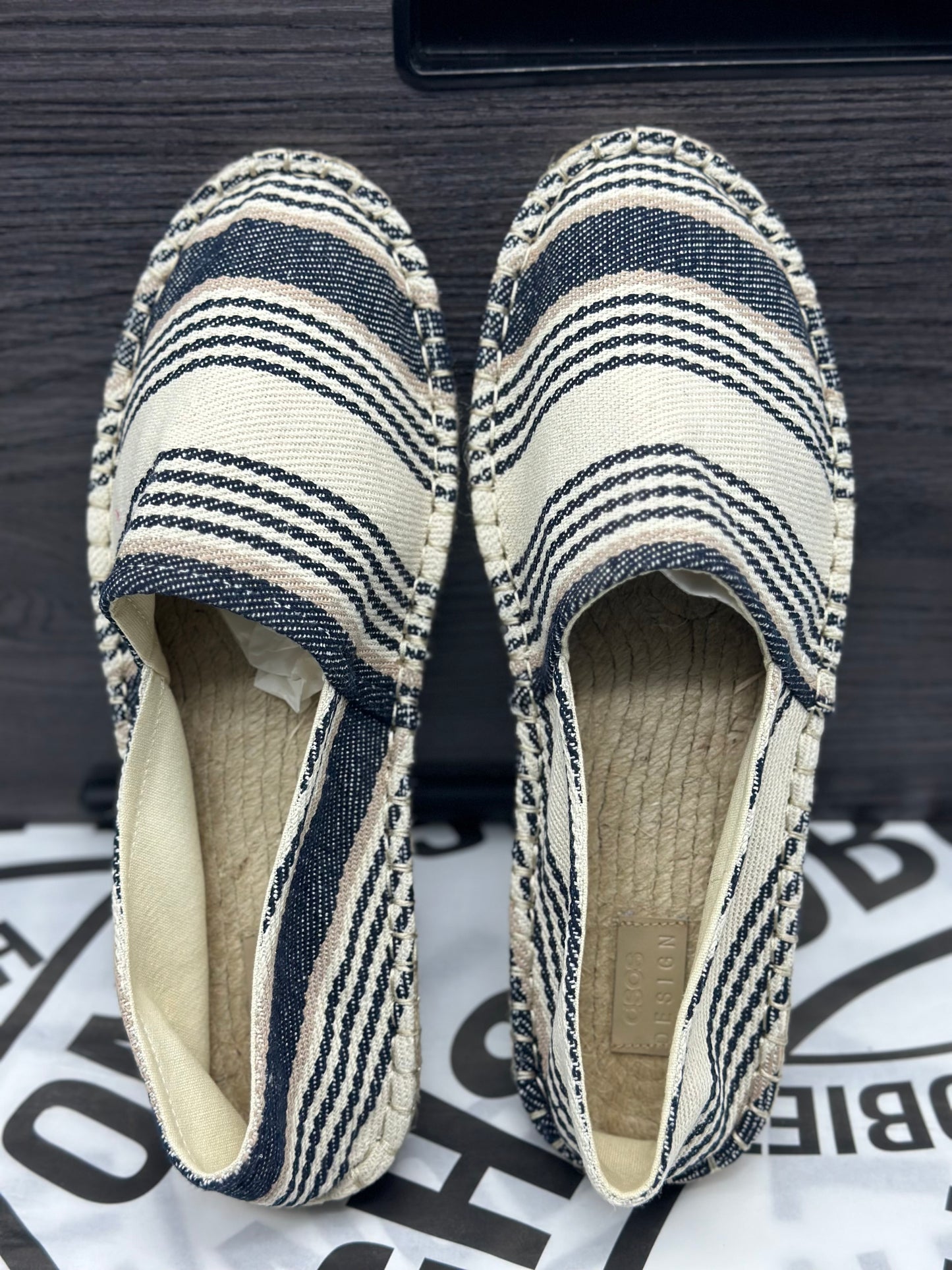 Espadrilles à rayures taille 44