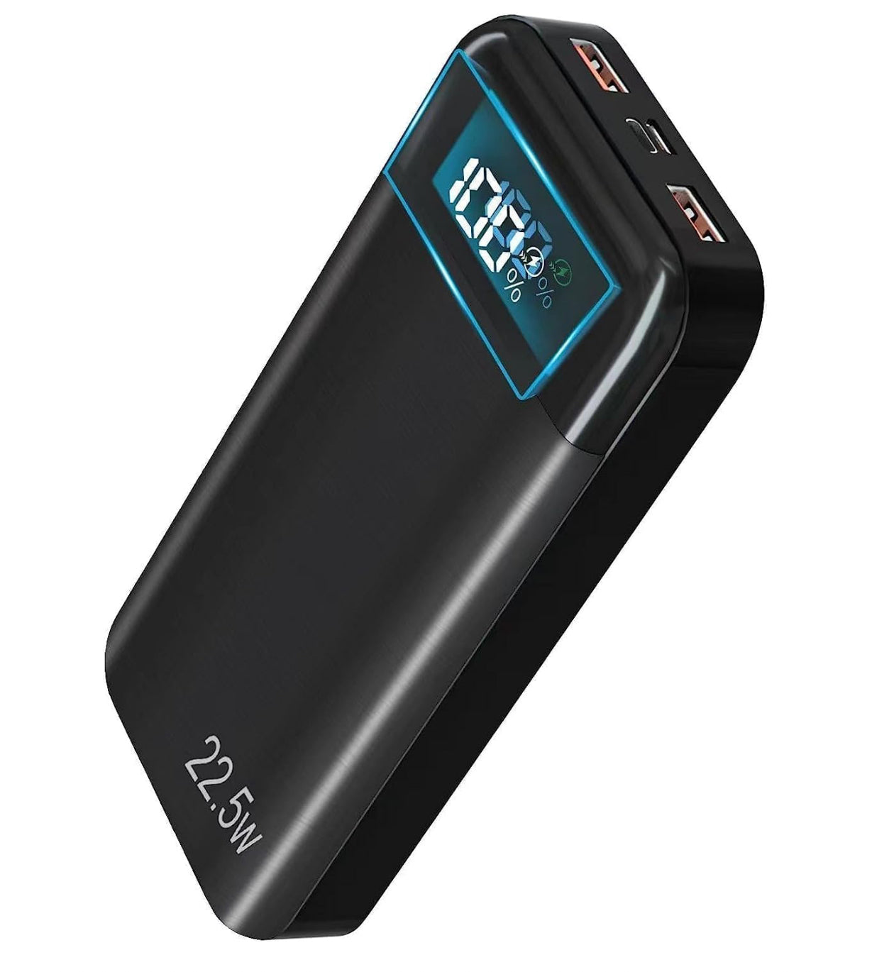 Power Bank 27,000mAh Recharge Rapide Batterie Externe 3A USB C Chargeur Portable avec écran LCD, 3 Sorties et 2 entrées Compatible avec téléphone, tablettes