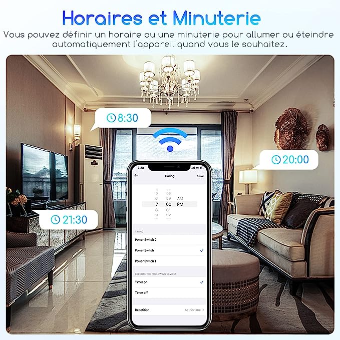 Prise Connectée, Mini Smart Power Plug Compatible avec Alexa et Google Home wifi neuf