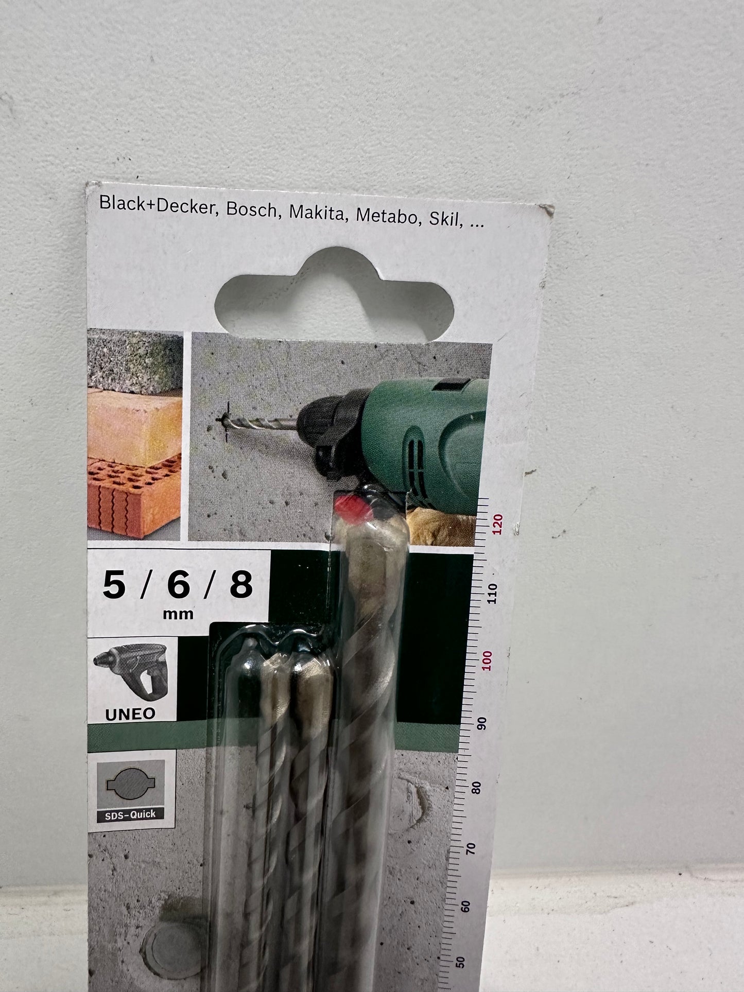 Bosch Accessories 2609256908 Set de 3 forets à béton SDS-Quick pour Perforateur UNEO Diamètre 5-6-8 mm Noir