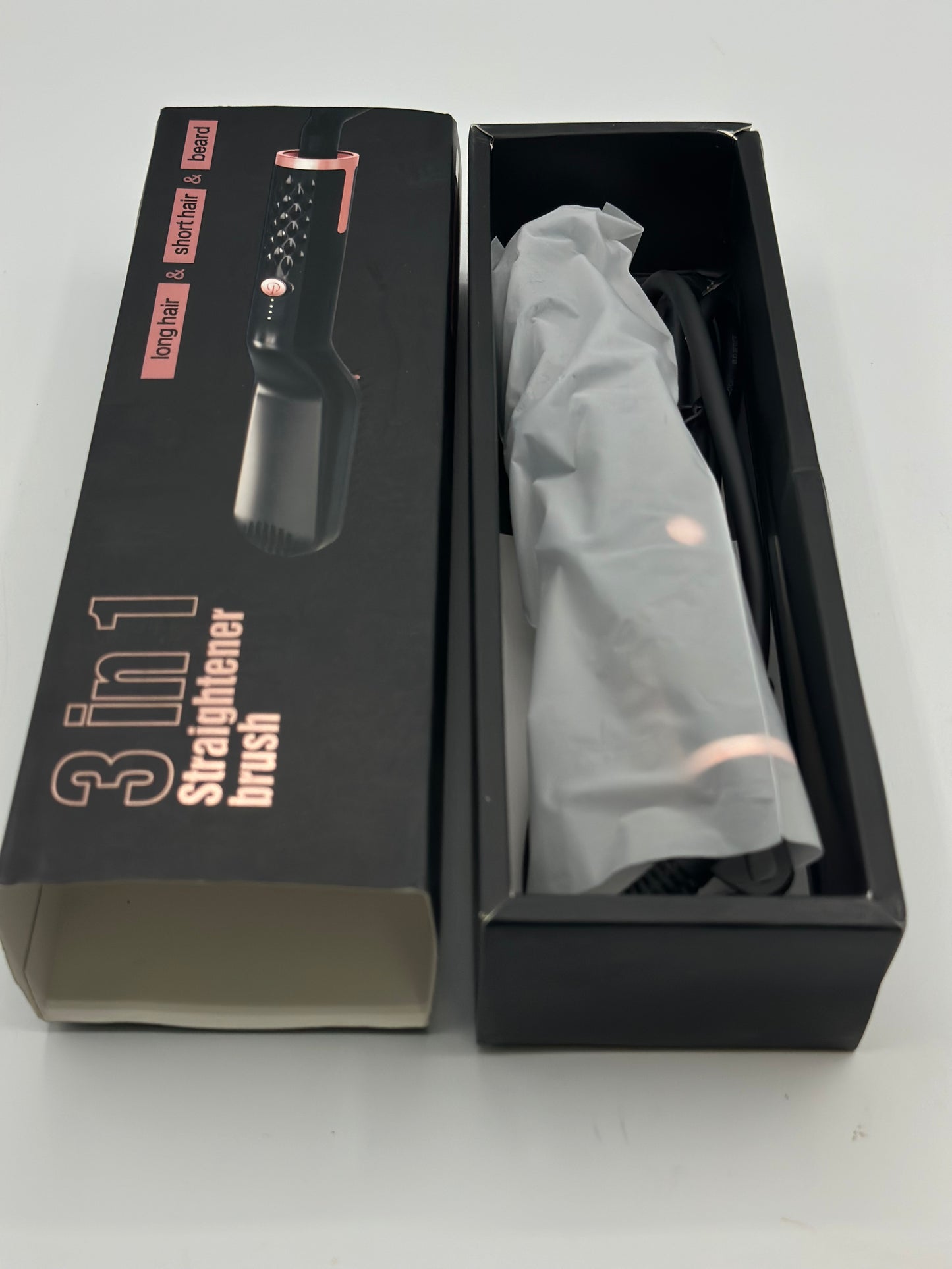 Lisseur à Barbe pour Hommes, Brosse Lissante pour Cheveux, Brosse Lisseur à Barbe Electrique Lisseur Professionnel 3 en 1 pour Hommes et Femmes à la Maison et en Voyage