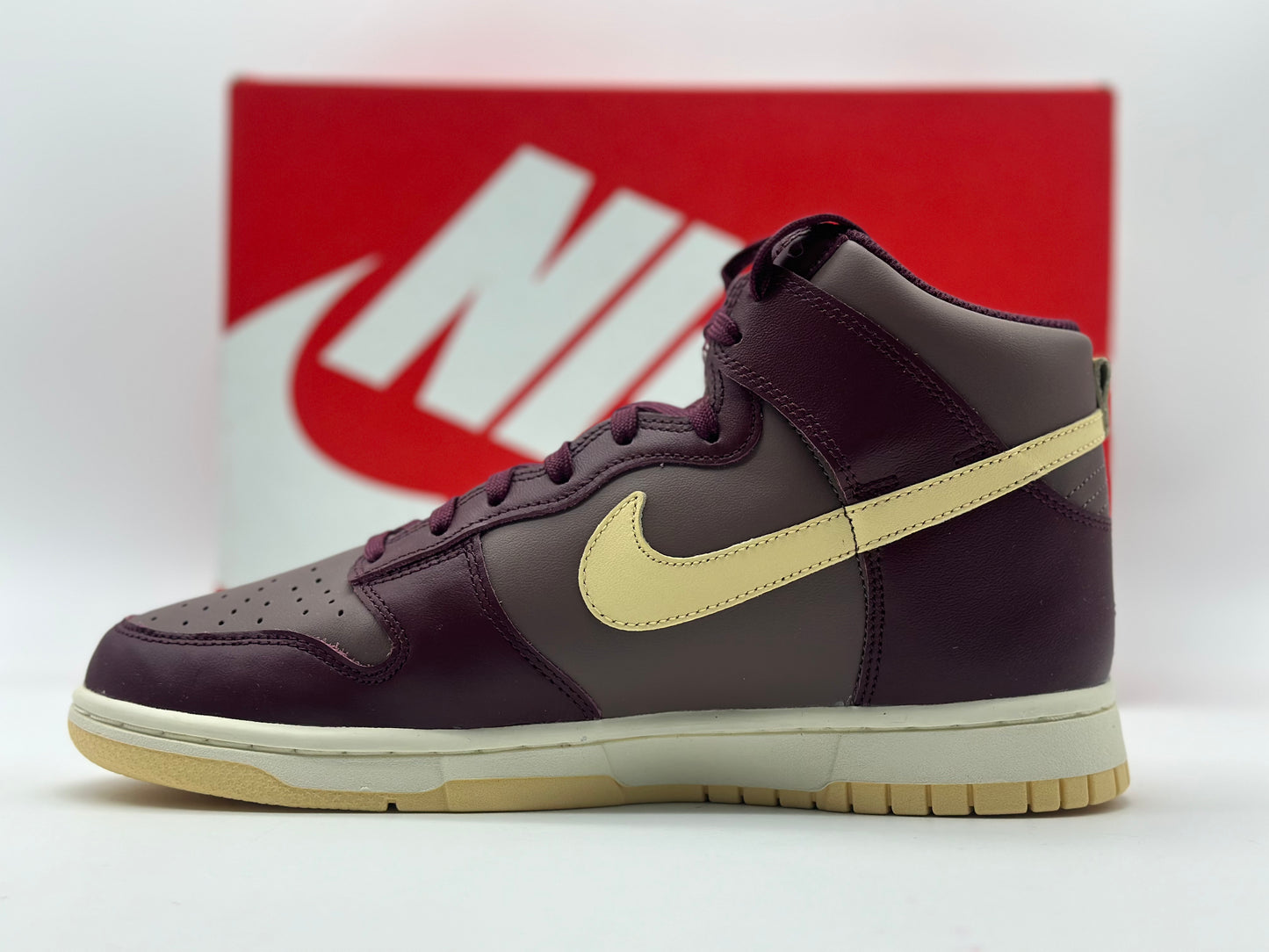 Nike - Dunk High - Baskets montantes - Éclipse prune et bordeaux nuit neuves taille 40,5