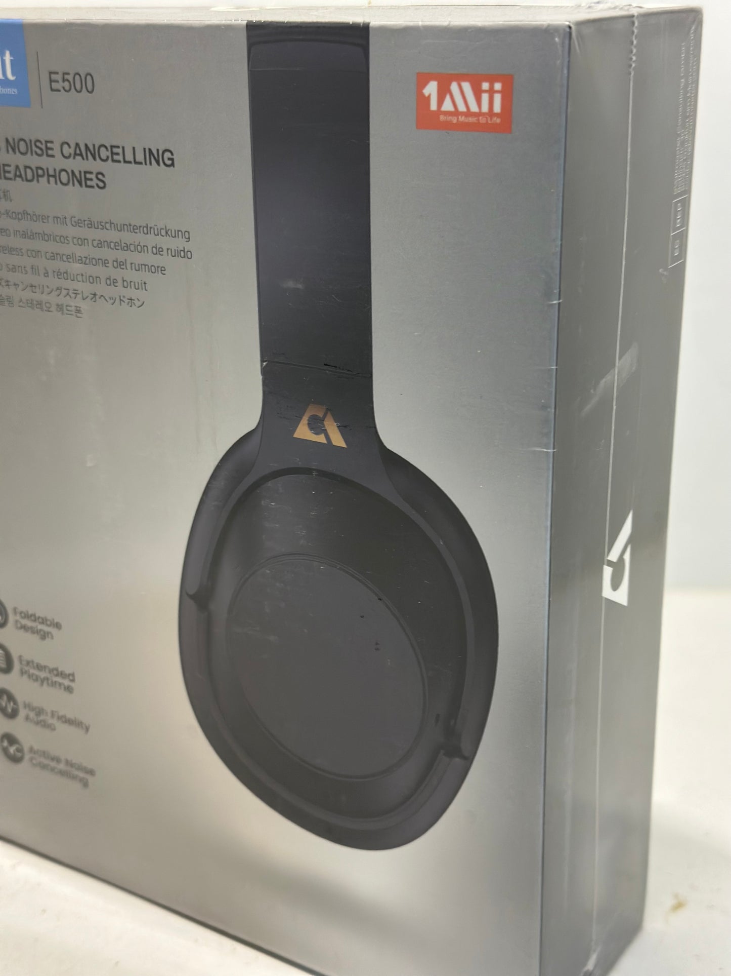 Ankbit E600Pro Casque Bluetooth avec aptX Low Latency & HD, réduction du bruit hybride, casque sans fil avec microphone, audio haute définition, 80 heures de lecture pour téléphone portable, PC, TV