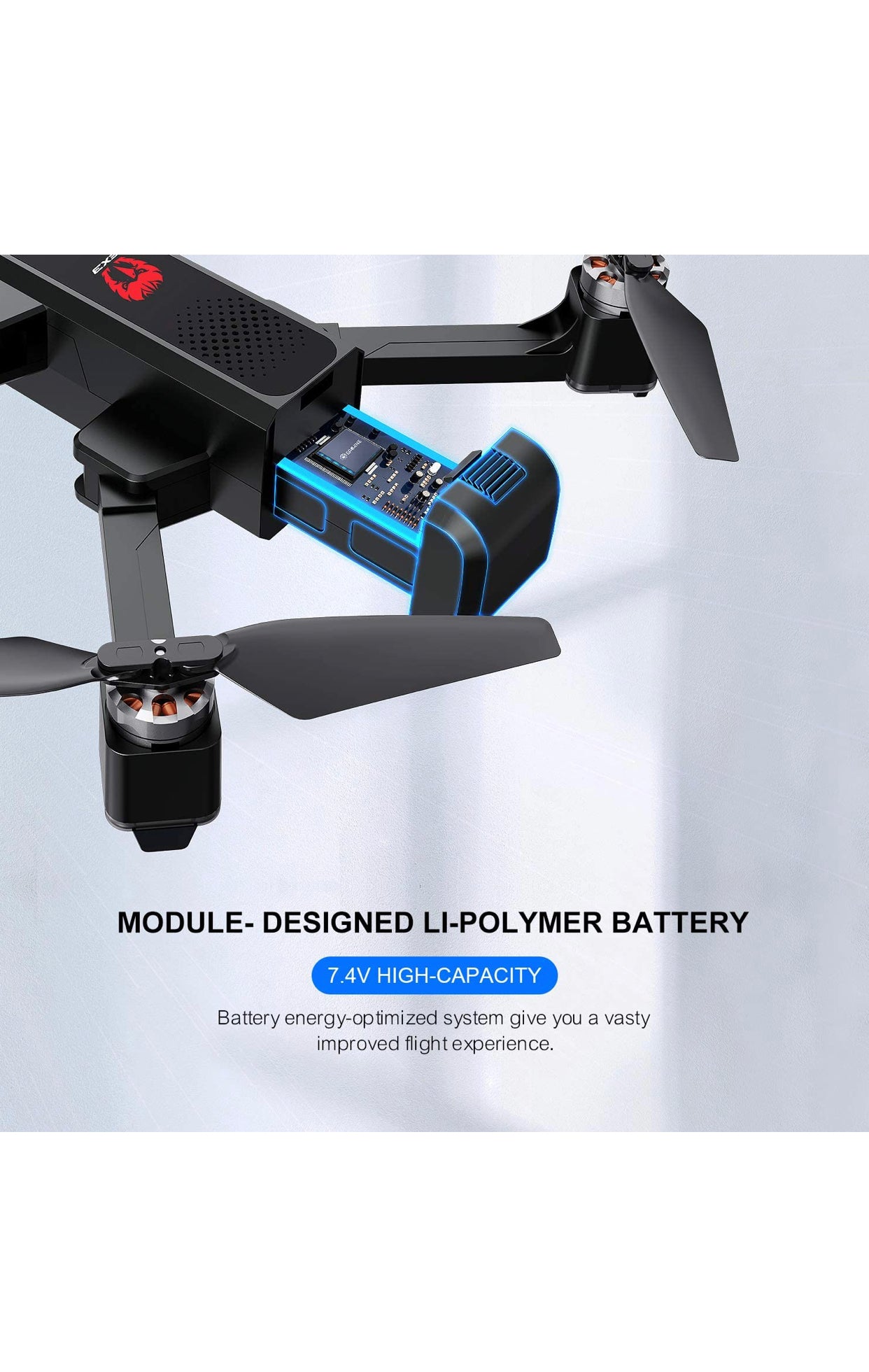 EACHINE EX3 Une Batterie 7.6V 3400mAh pour Drone EX3 Batterie Lithium-ION Haute Conversion (original)