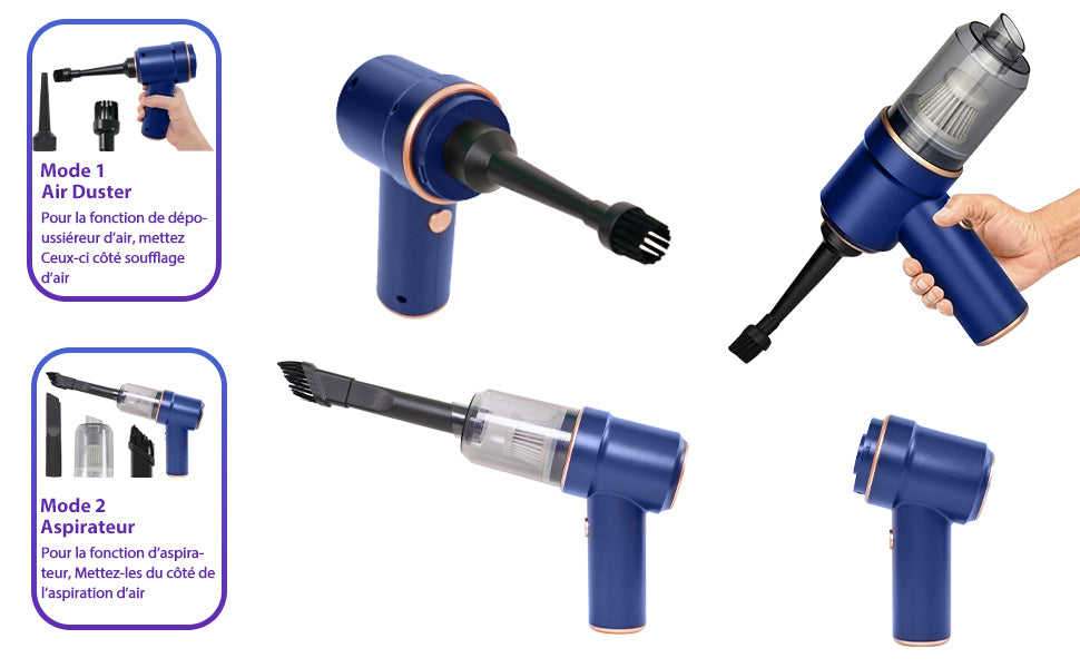 Souffleur aspirateur 2 en 1 Soufflette Air Comprimé, 9000Pa/45000RPM neuf