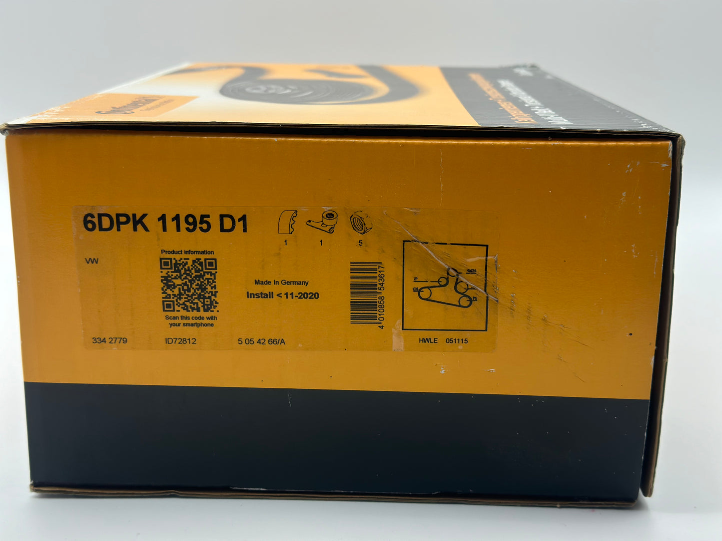 CONTITECH 6DPK1195D1 Jeu de courroies trapézoïdales à nervures pour Ford, Seat, Volkswagen