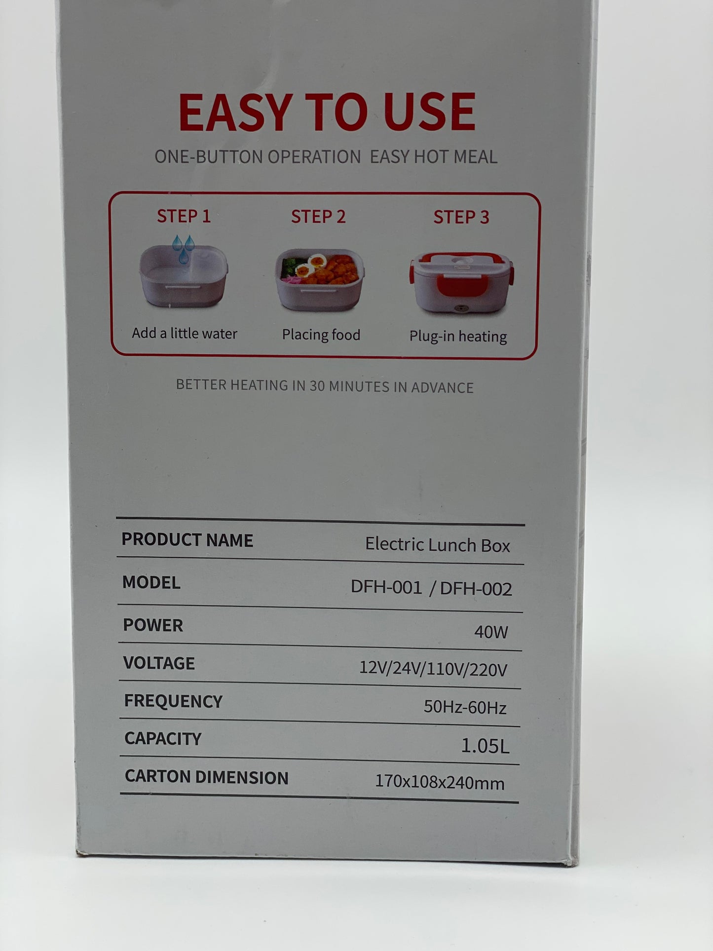 Boîte Chauffante Lunch Box 1.5L Électrique Boîte à Lunch Thermique 12V 24V 220V 40W 3 en 1 Boîte Alimentaires Boîte Repas revêtement en Isolation en Acier Inoxydable Boîtes-Repas