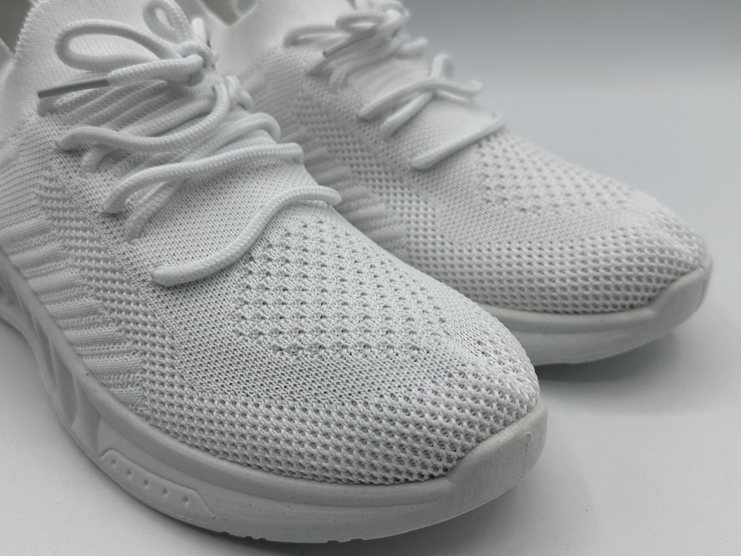 Semelles intérieures en dentelle pour homme - Maille souple - Couleur tendance - Chaussures de sport décontractées respirantes et solides - Pour la course à pied, blanc, 40
