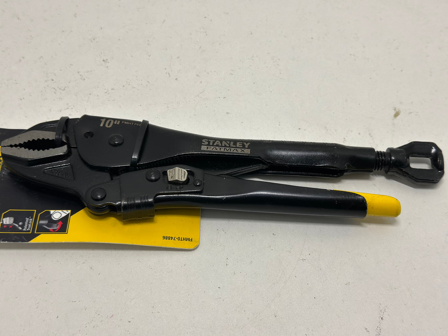 Stanley Fmht0-74886 Pince-Étaux À Mâchoire Incurvée 250 Mm Gamme FatMax - Déverrouillage À Une Main - Acier Haute Performance - Anticorrosion - Mécanisme Trulock - Puissant Serrage
