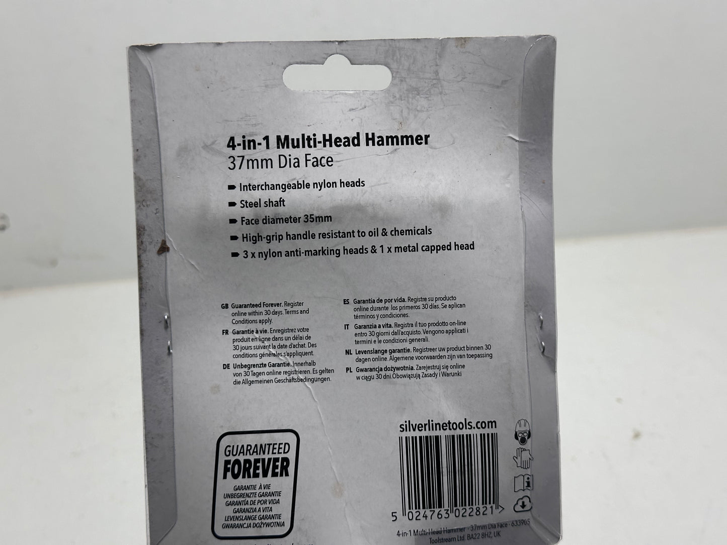 Silverline - Maillet à 4 têtes interchangeables en Acier allié ø Tête 37 mm Multicolore