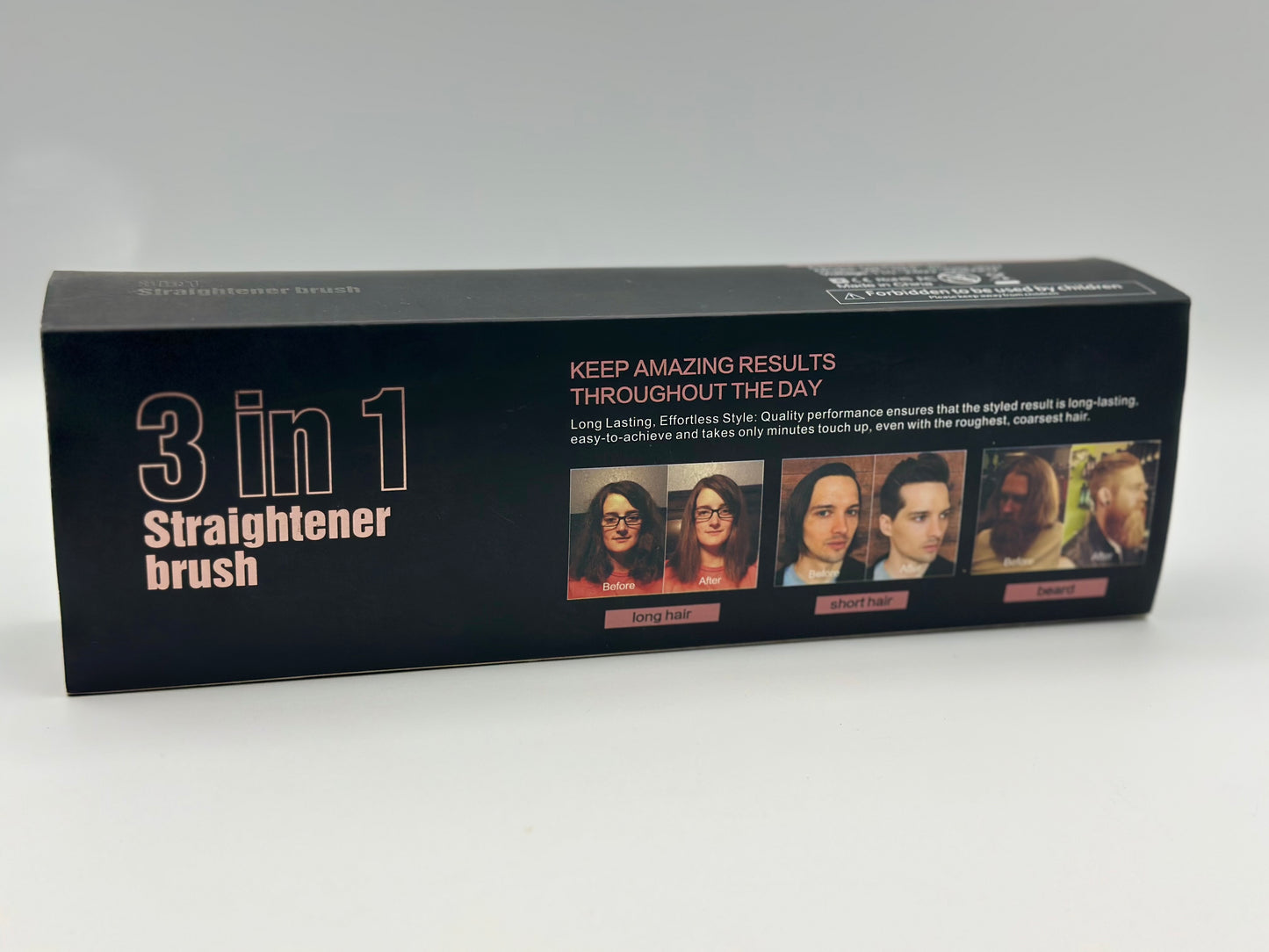 Lisseur à Barbe pour Hommes, Brosse Lissante pour Cheveux, Brosse Lisseur à Barbe Electrique Lisseur Professionnel 3 en 1 pour Hommes et Femmes à la Maison et en Voyage