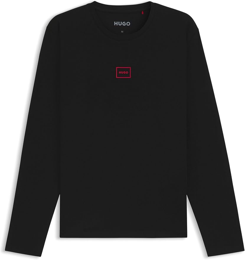 Hugo Ls_Shirt Lenn 10274463 01 Underw_Longsleeve, Noir, L Hommes