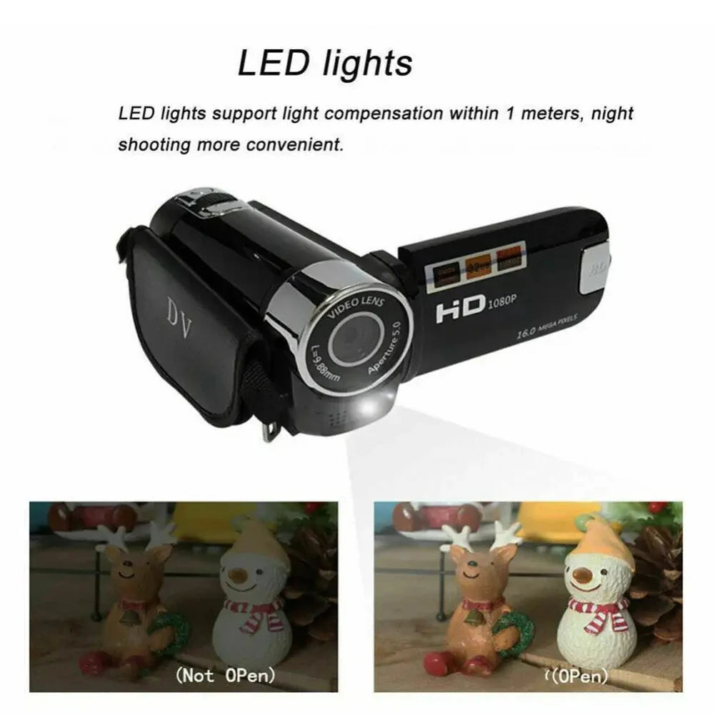 Caméra vidéo numérique 16M 16x à zoom optique pour la prise de vue de vidéos Caméra d'enregistrement 1080P Full Hd 16MP DV Caméscope