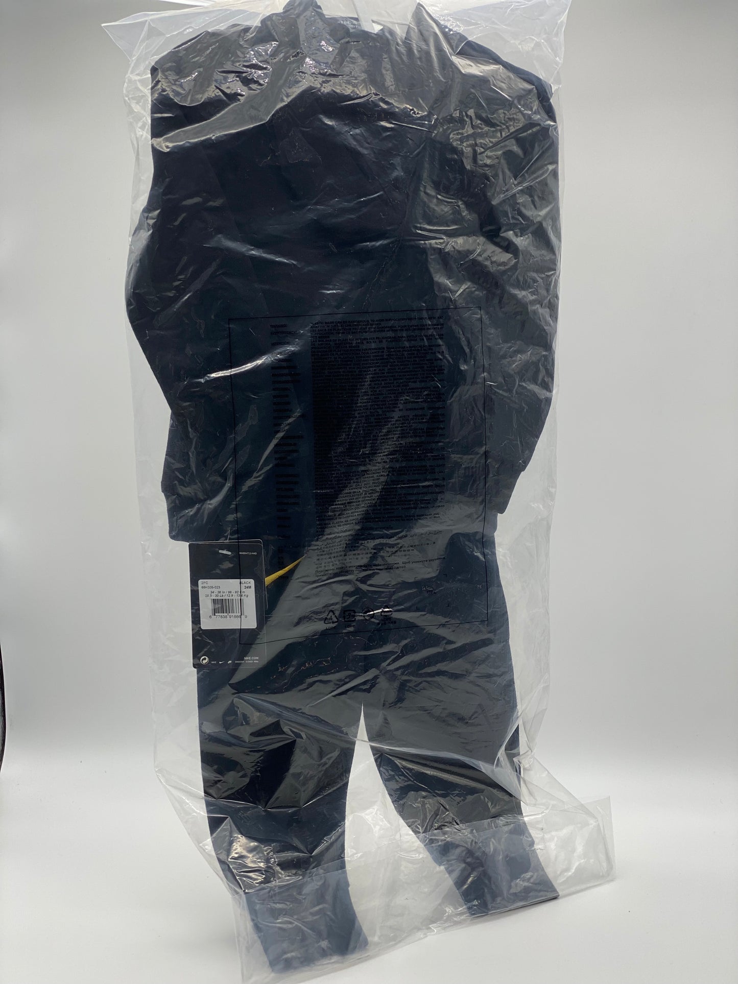 Nike Bébé Survêtement Veste Et Pantalon Noir/or Authentique 24cm