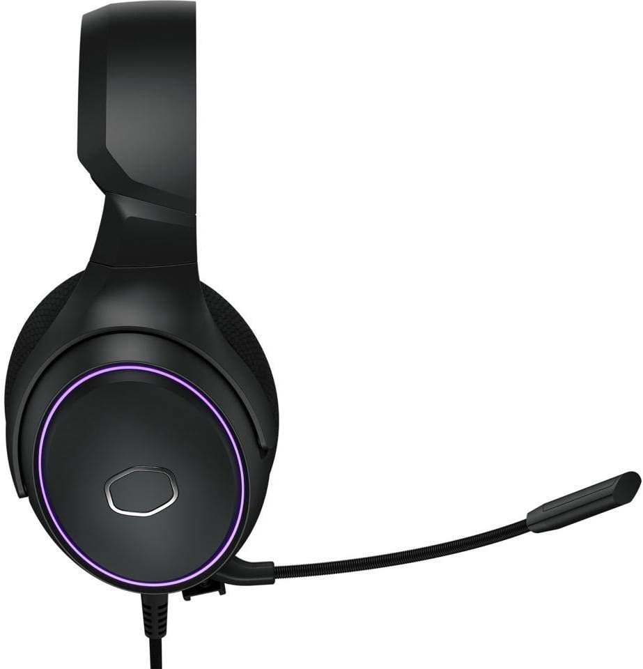 Casque de jeu Cooler Master RGB avec son surround virtuel 7.1 - Multiplateforme compatible avec les haut-parleurs audio en néodyme de 50 mm, un micro à flèche ultra-transparent et un cadre portable - USB de type A, noir