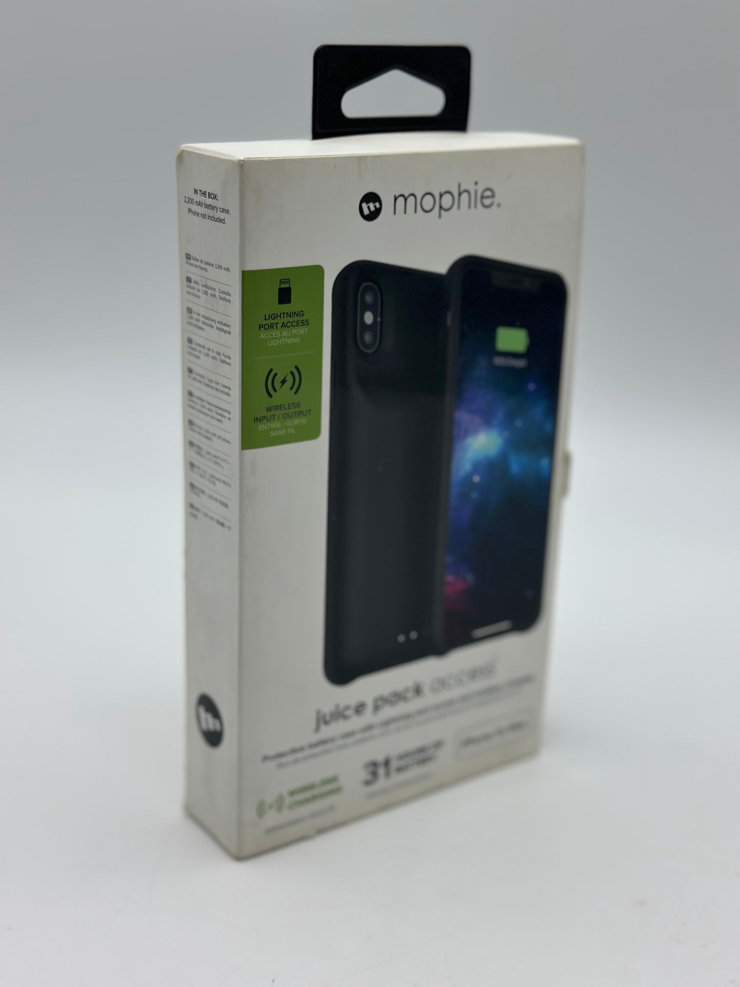 Coque avec batterie externe iPhone XS Max - Noir capacité 2000 ah