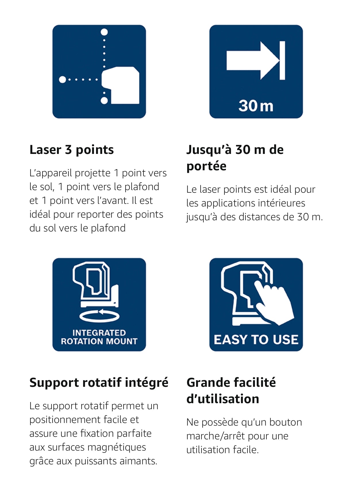 Bosch Professional laser 3 points (laser vert, portée : jusqu’à 30 m, housse Produit neuf