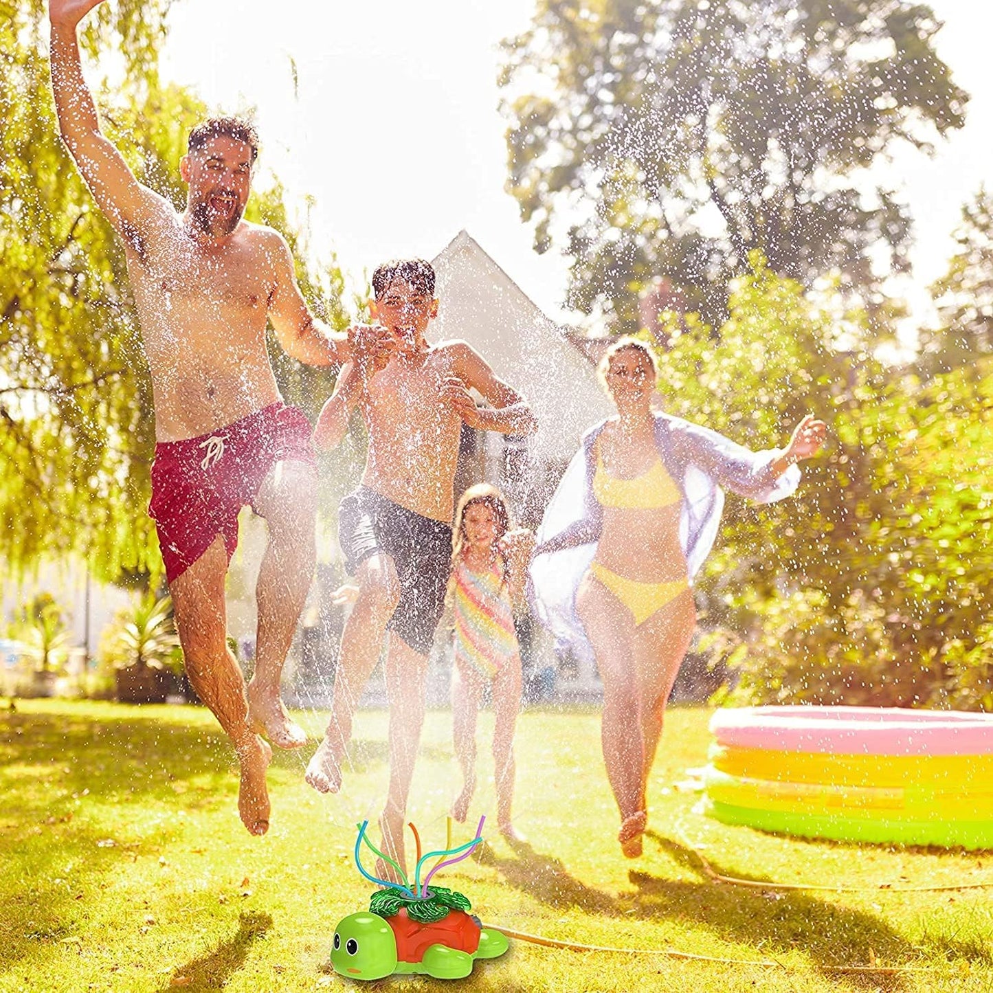 Jouets d'eau pour enfants Sprinkler Enfants, jouets d'été arroseurs d'eau dans le design de tortue pour les activités de plein air de jardin, jouets d'eau de pulvérisation pour les tout-petits filles garçons