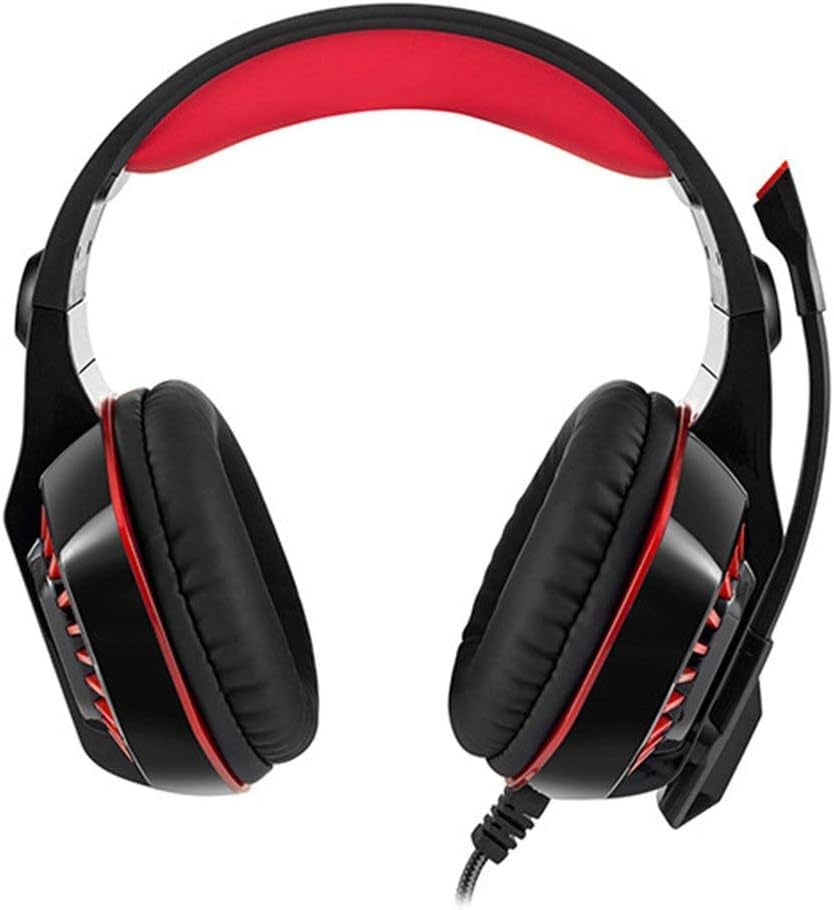 Casque Gaming PS4 Filaire avec Micro Basse Stéréo LED, Contrôle du Volume pour Playstation 4 PC Xbox
