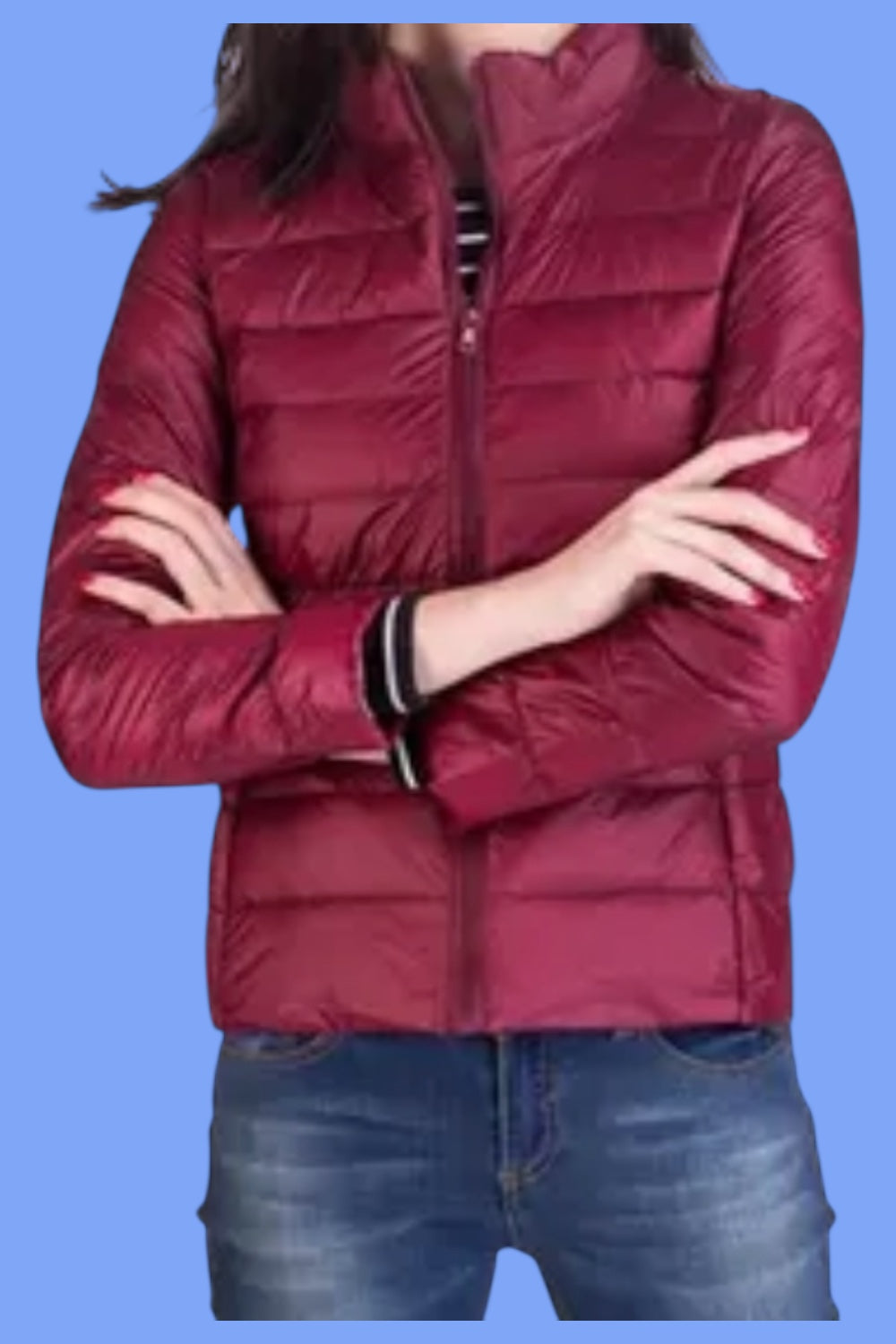 Veste chaude et légère pour femme, sans capuche, manteau d'hiver coupe-vent avec isolation recyclée, manteau d'hiver fin et court avec capuche, coussin d'assise blanc chaud, chasse