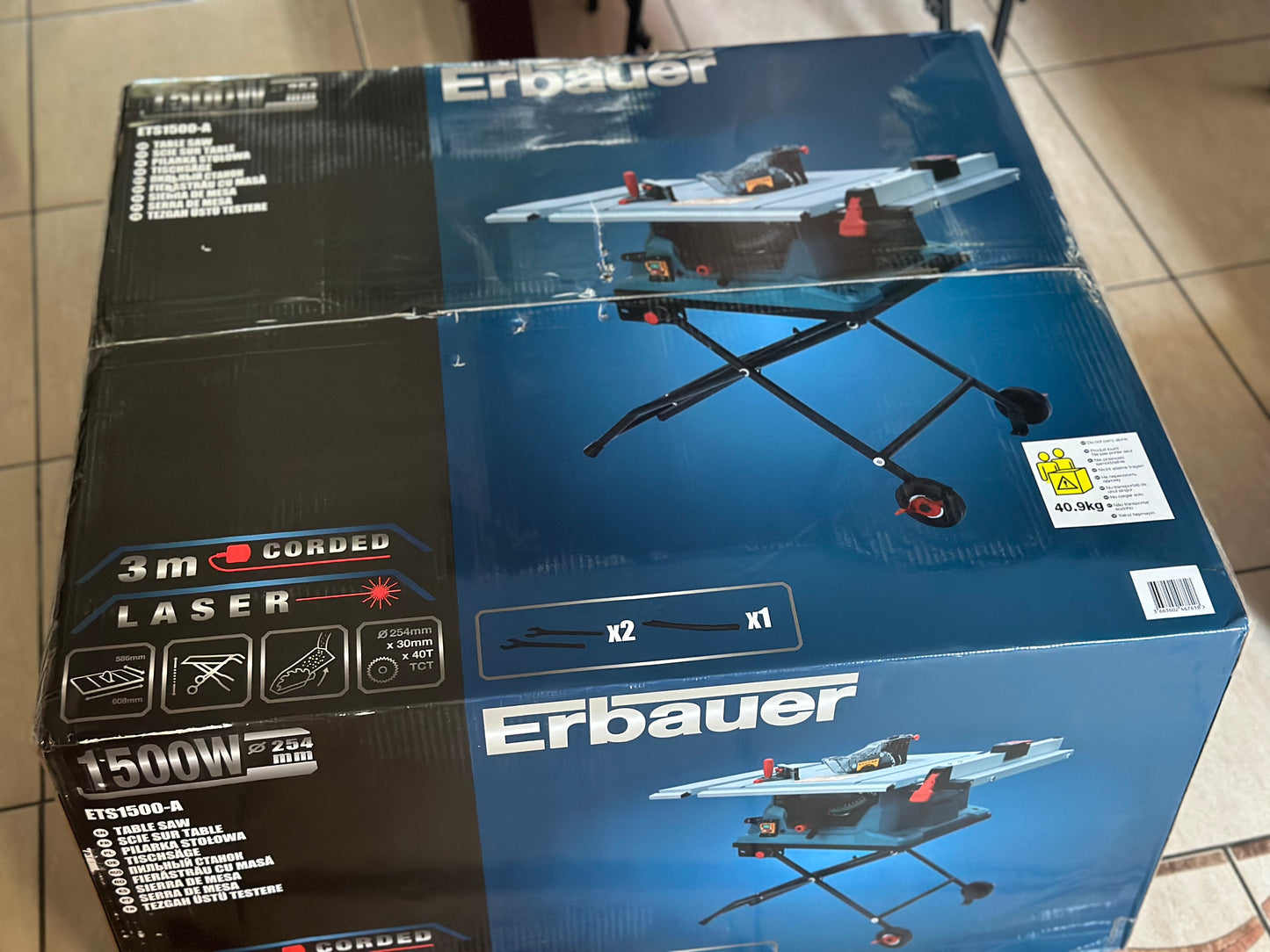 Scie sur table 1500W 254 mm - Erbauer neuf emballer