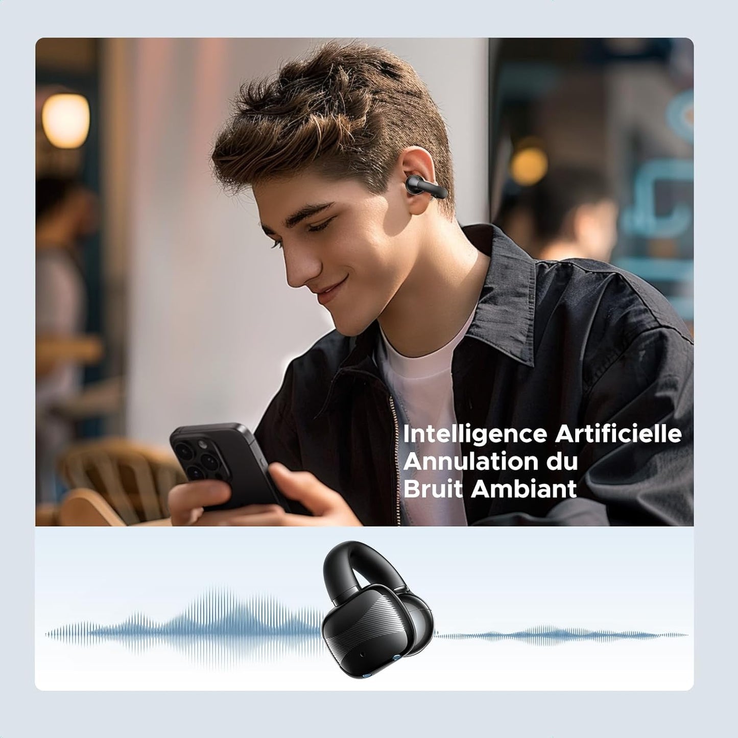 UGREEN Écouteurs Bluetooth sans Fil Sport Casque à Conduction osseuse Antibruit Oreillette Bluetooth 5.4 30H USB C Charge étanche à l'eau Niveau IPX5 pour Running Natation Cyclisme Noir https://amzn.eu/d/2k7DERa