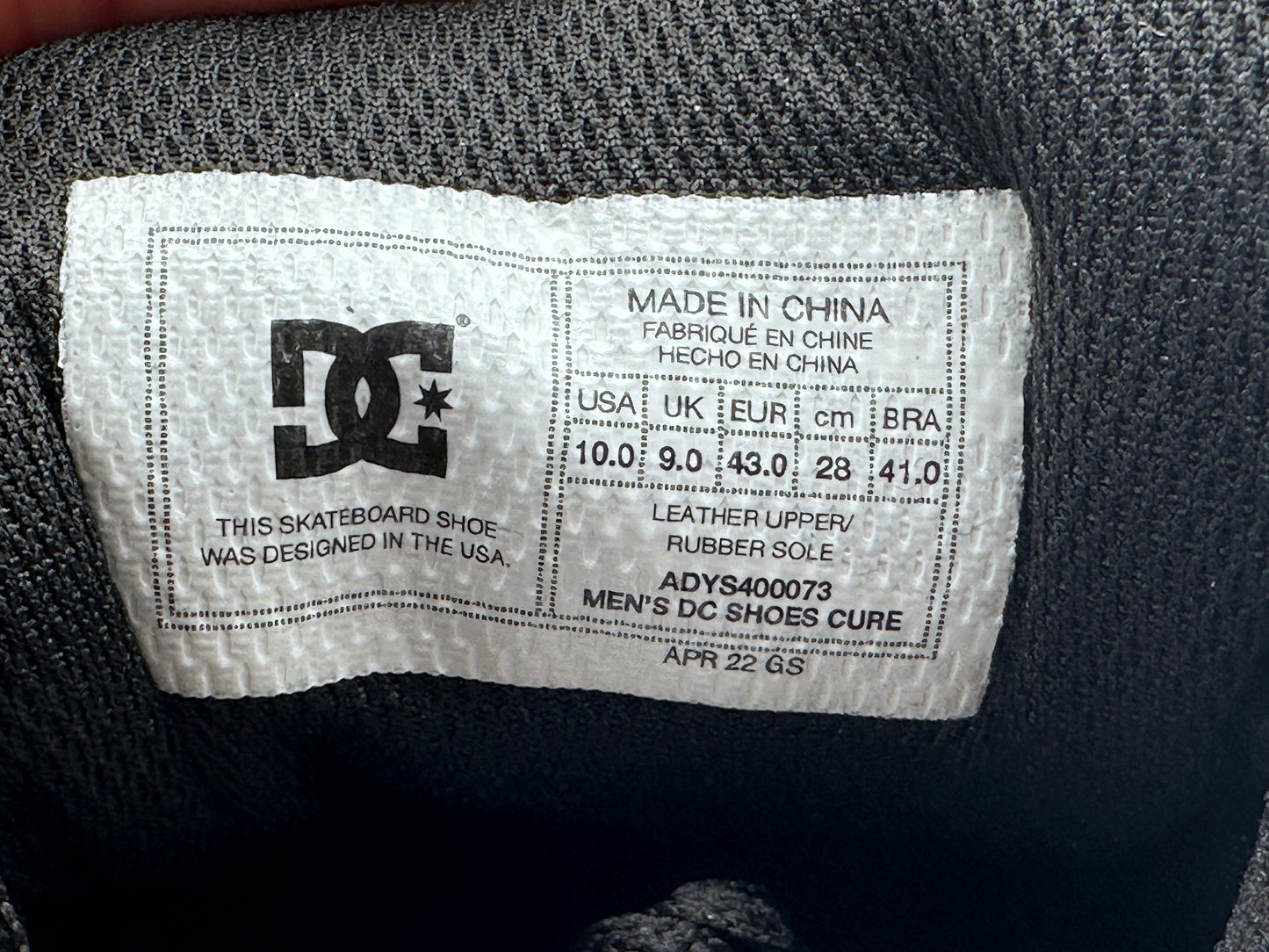 DC Cure - Chaussures de skate en cuir pour Homme