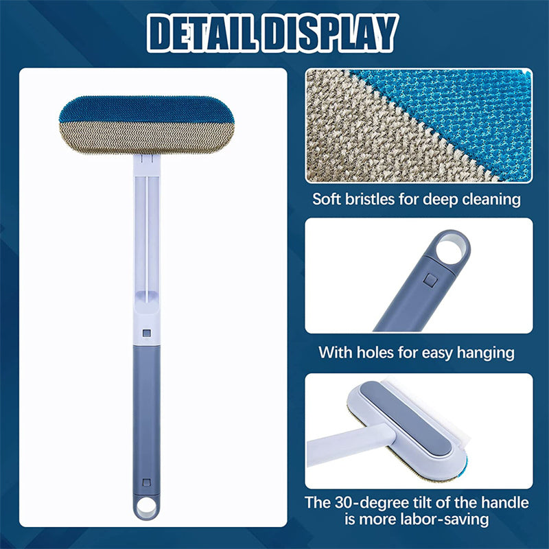 Brosse "Magic-Cleaner" 4-en-1 – Anti-Poils, Nettoyant Moustiquaires & Surfaces Textiles