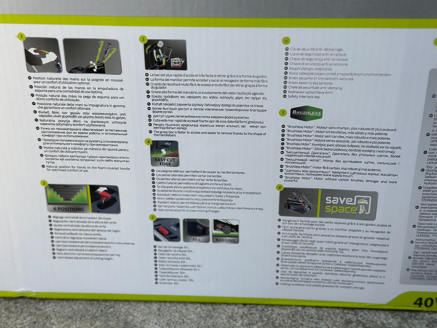 Tondeuse sur batterie STERWINS UP40, 36 V, l.42 cm