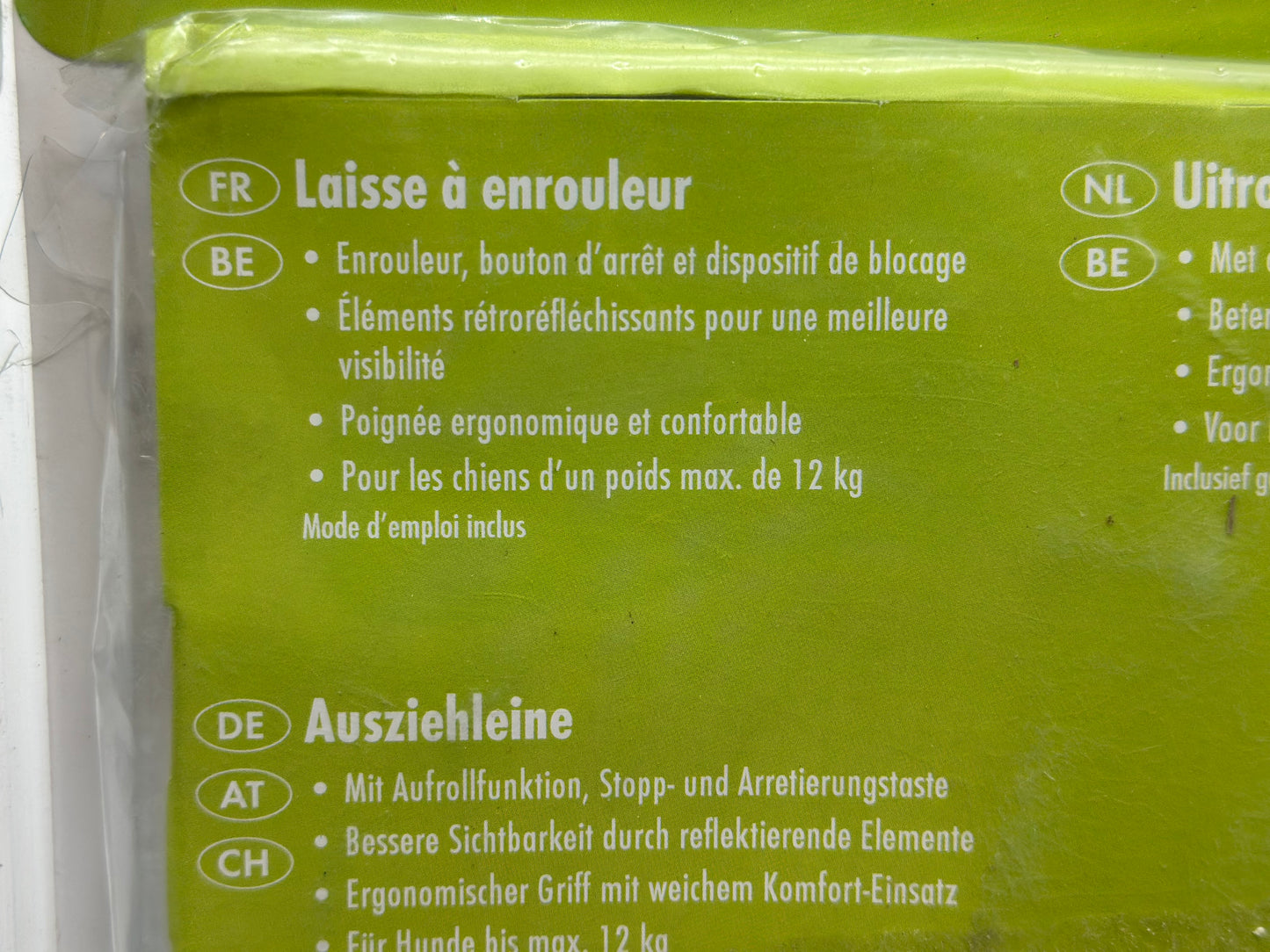 Zoofari Elropet Laisse rétractable pour chien avec enrouleur d'arrêt et bouton de verrouillage Bleu 5 m